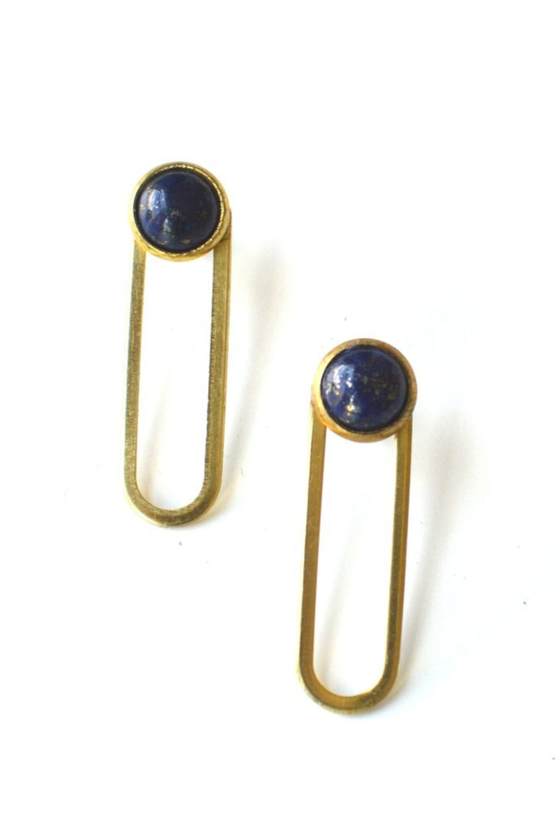 Ker-ij Jewelry Ruth Jacket Earrings - Lapis Lazuli