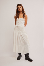 Free People Prairie Convertible Skirt - Whisper White