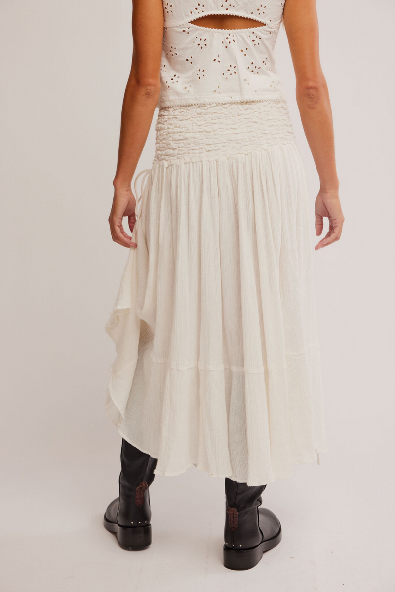 Free People Prairie Convertible Skirt - Whisper White