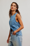 Free People Aimee Vest - Indigo