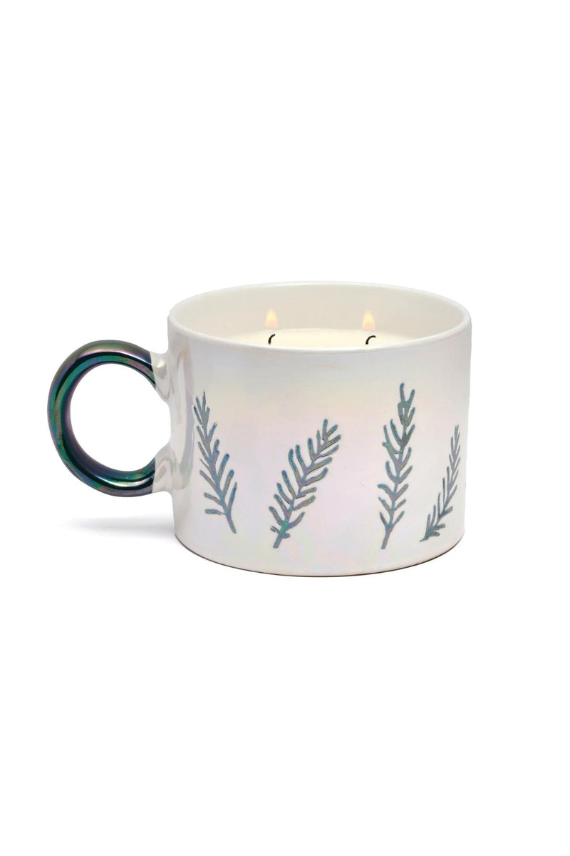 Paddywax 8 oz Cypress & Fir Ceramic Mug with Etching Handle