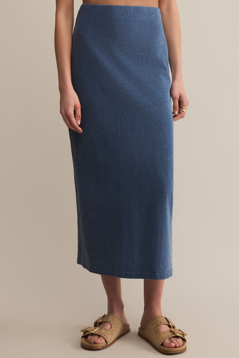 Z Supply Gail Midi Skirt - Vintage Indigo
