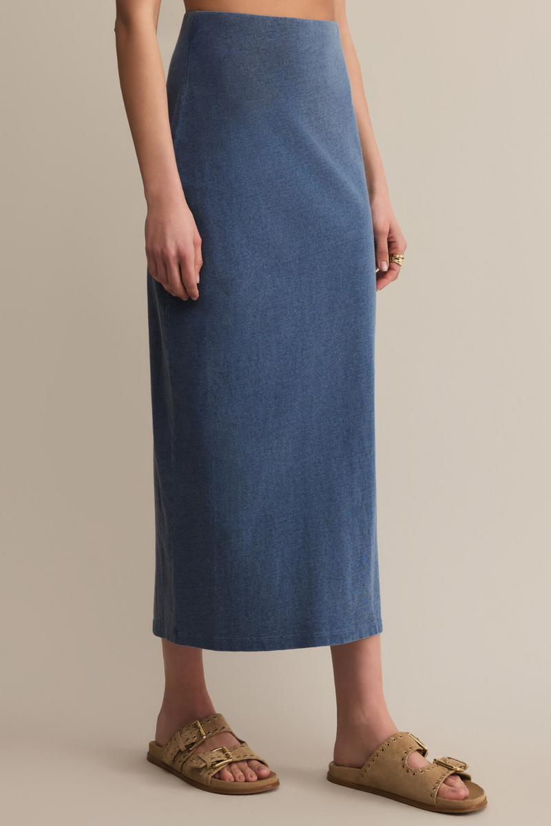 Z Supply Gail Midi Skirt - Vintage Indigo