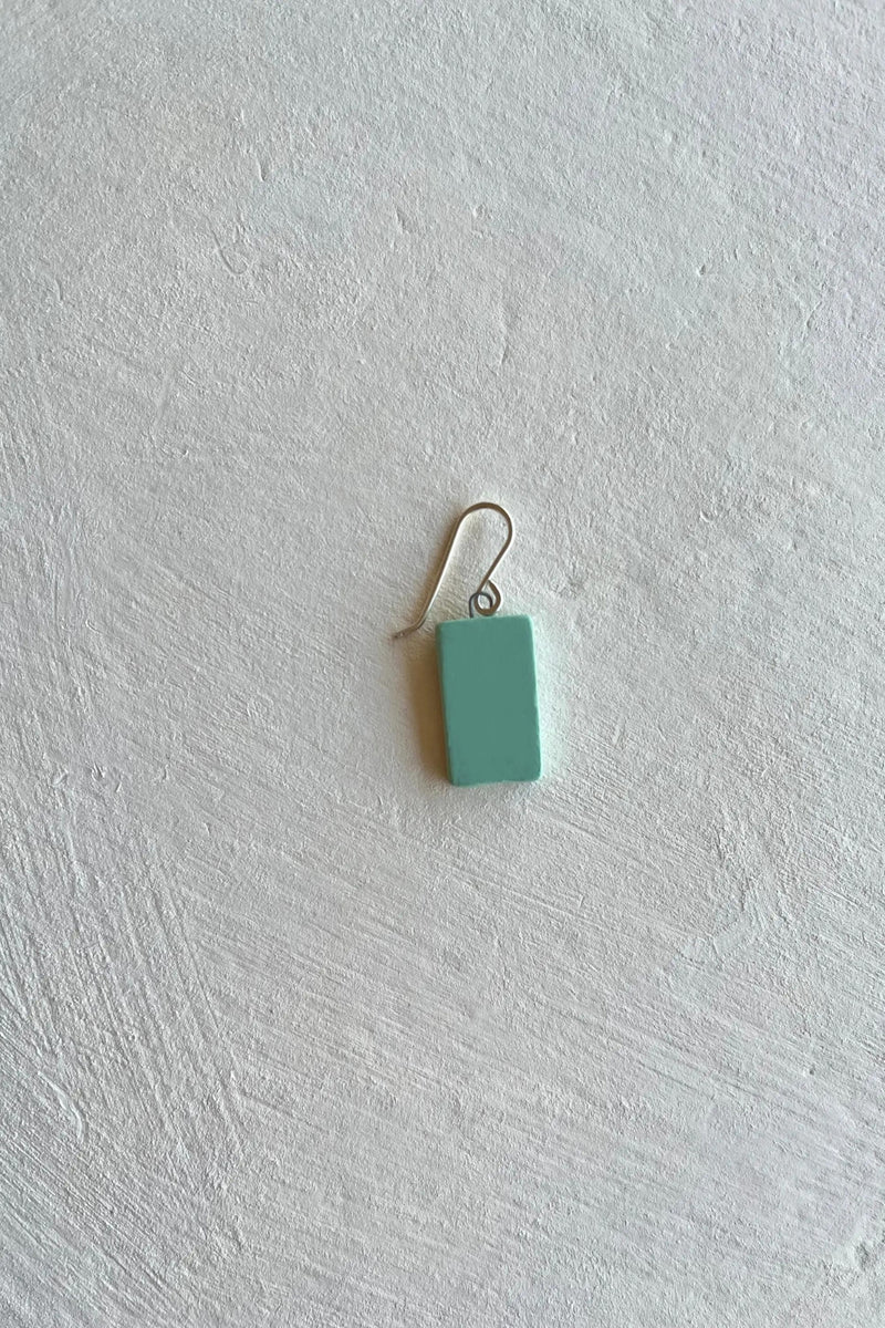Clay by Shay x | Rectangle (single earring) - 14k Gold - Turquoise