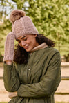 By Many Hands Knit Beanie Brecken - Tan/Rose