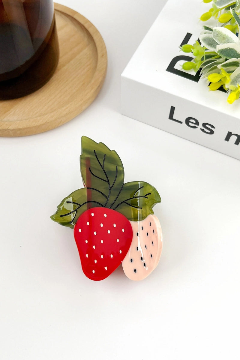 Two Strawberry Claw Clip