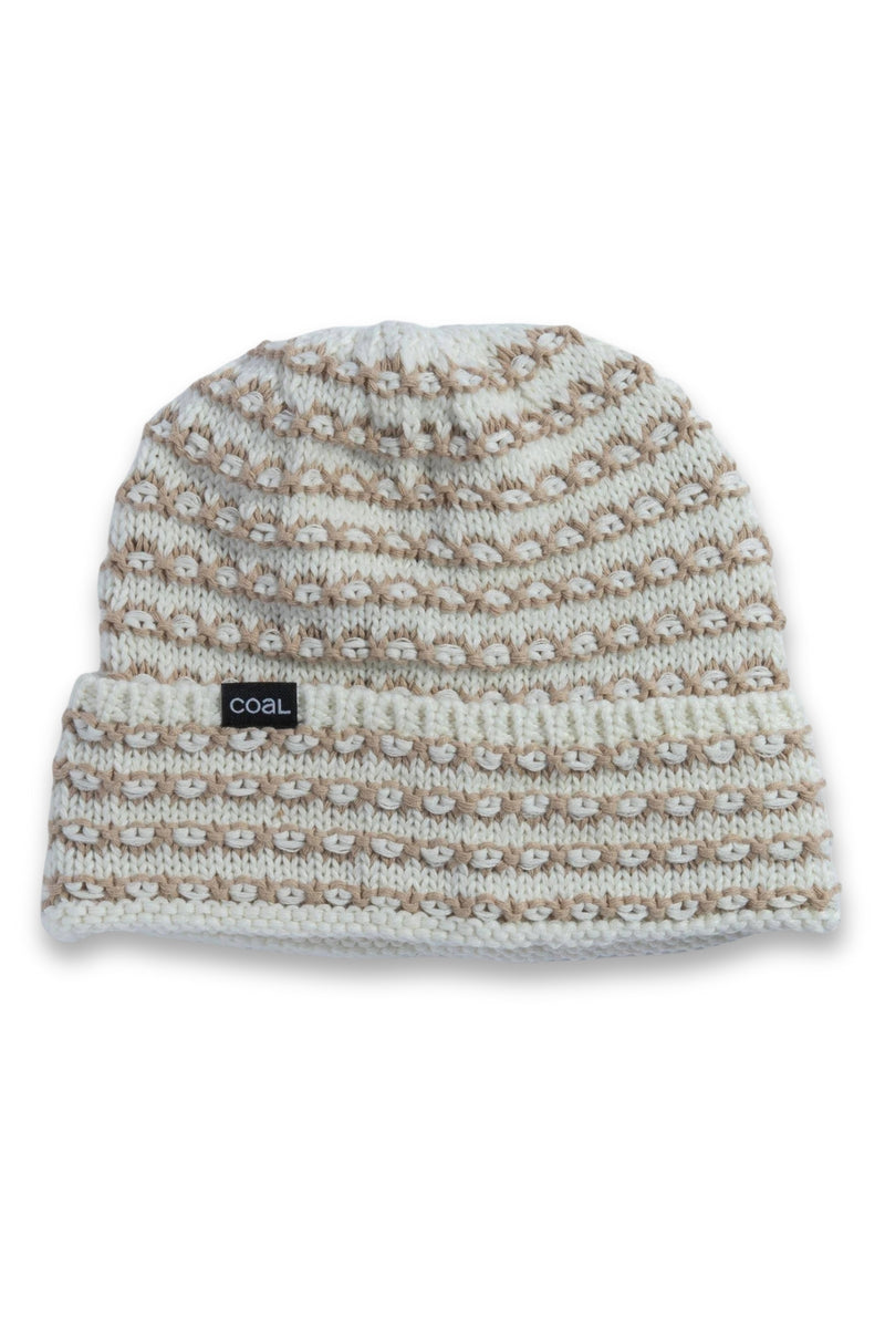 Coal Stria Beanie - Off White/Khaki
