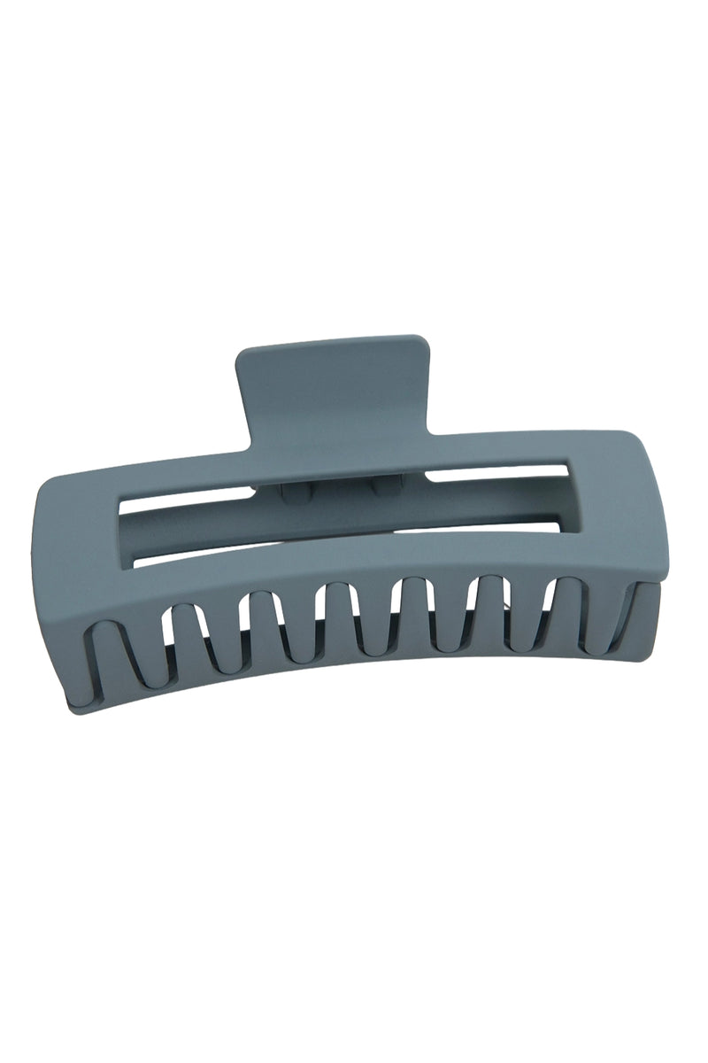 Matte Rectangle Large Hair Claw Clips - Gray