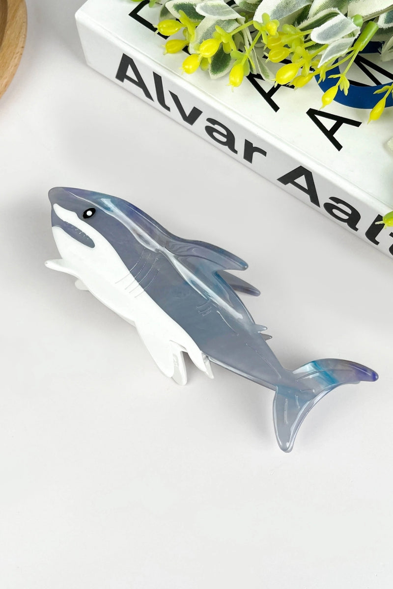 Gray Shark Claw Clip