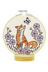 Hook, Line, and Tinker Embroidery Kit - Fox in Phlox