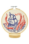 Hook, Line, and Tinker Embroidery Kit - Release the Kraken