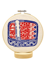 Hook, Line, and Tinker Embroidery Kit - Sardines