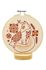Hook, Line, and Tinker Embroidery Kit - Folk Fox Color