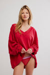 Free People Staycation Pullover - Deep Cherry