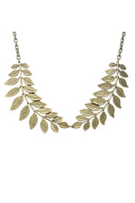Golden Leafy Collar Necklace