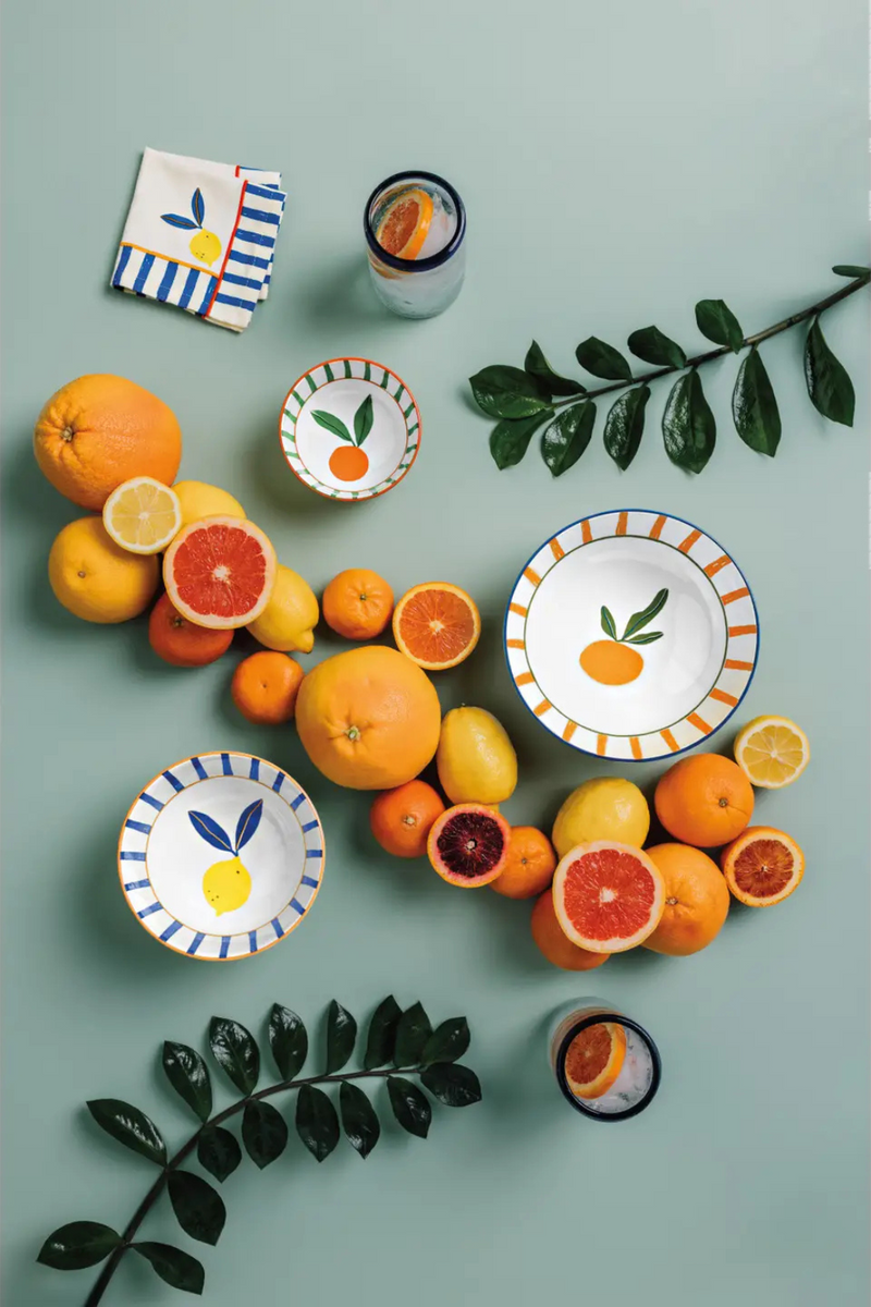 Citrus Burst Bowl 6 Inch - Blue