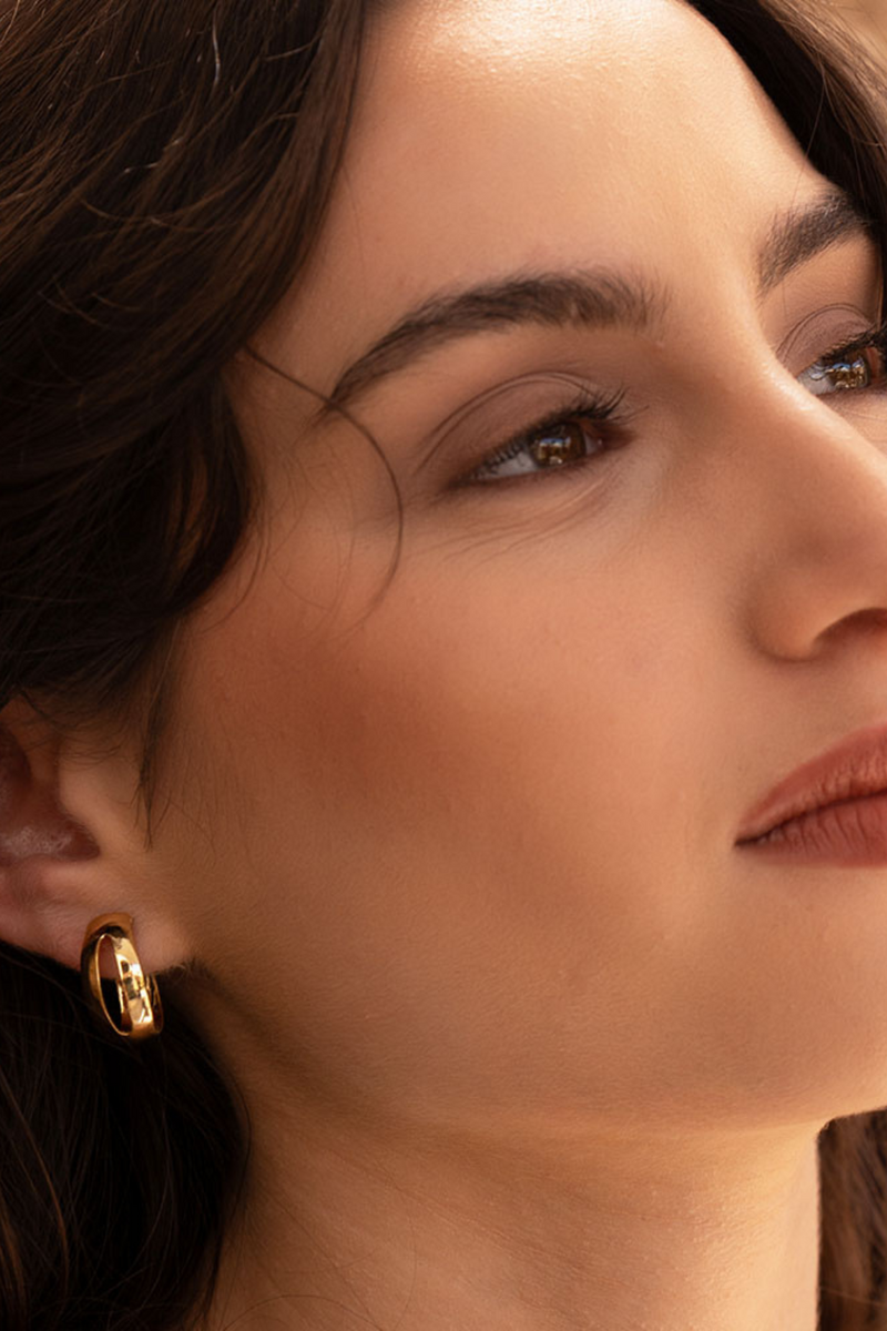 Vintage Style Cut-Out Hoop Earrings