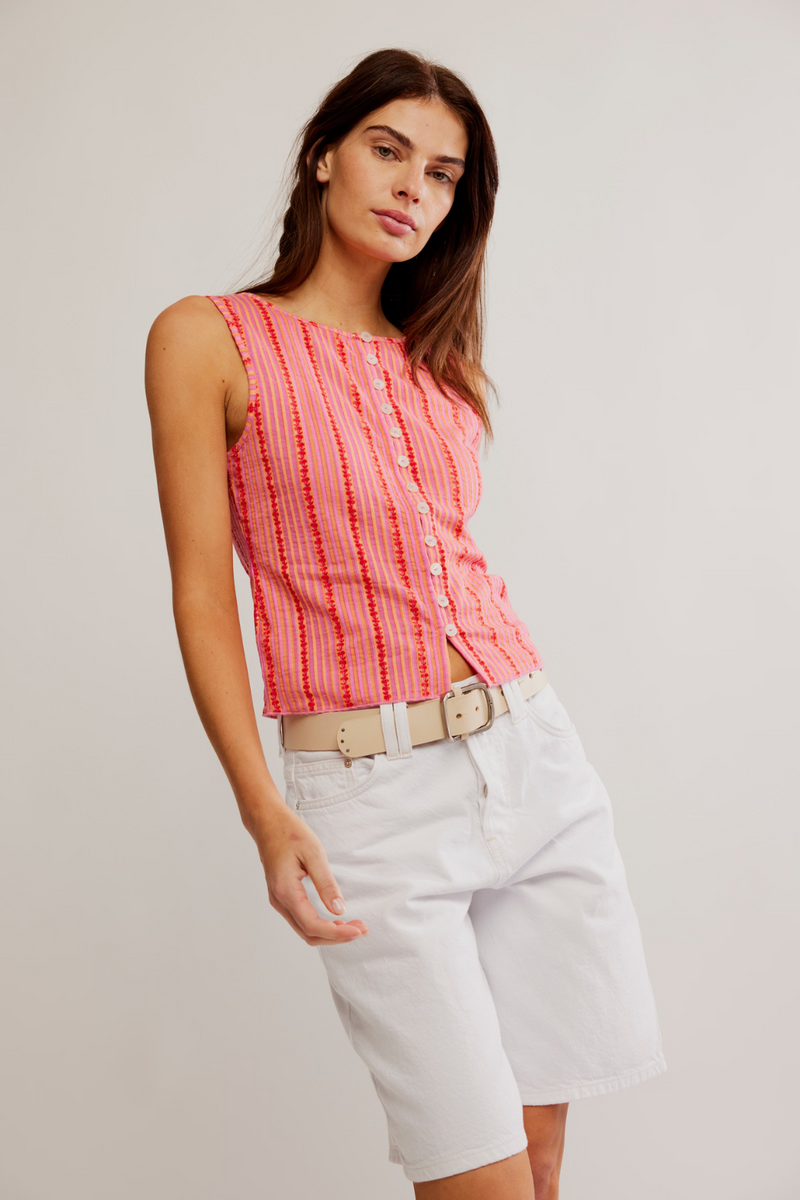 Free People Tilly Vest - Printed Punch Combo