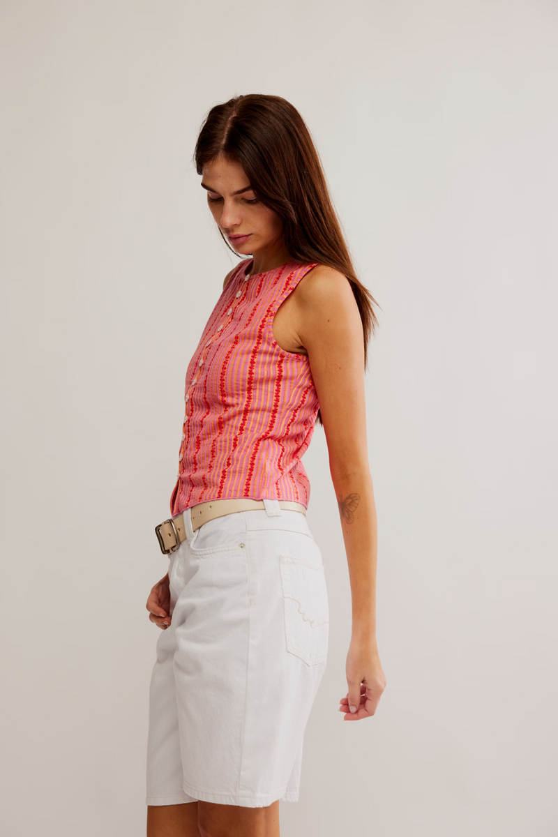 Free People Tilly Vest - Printed Punch Combo