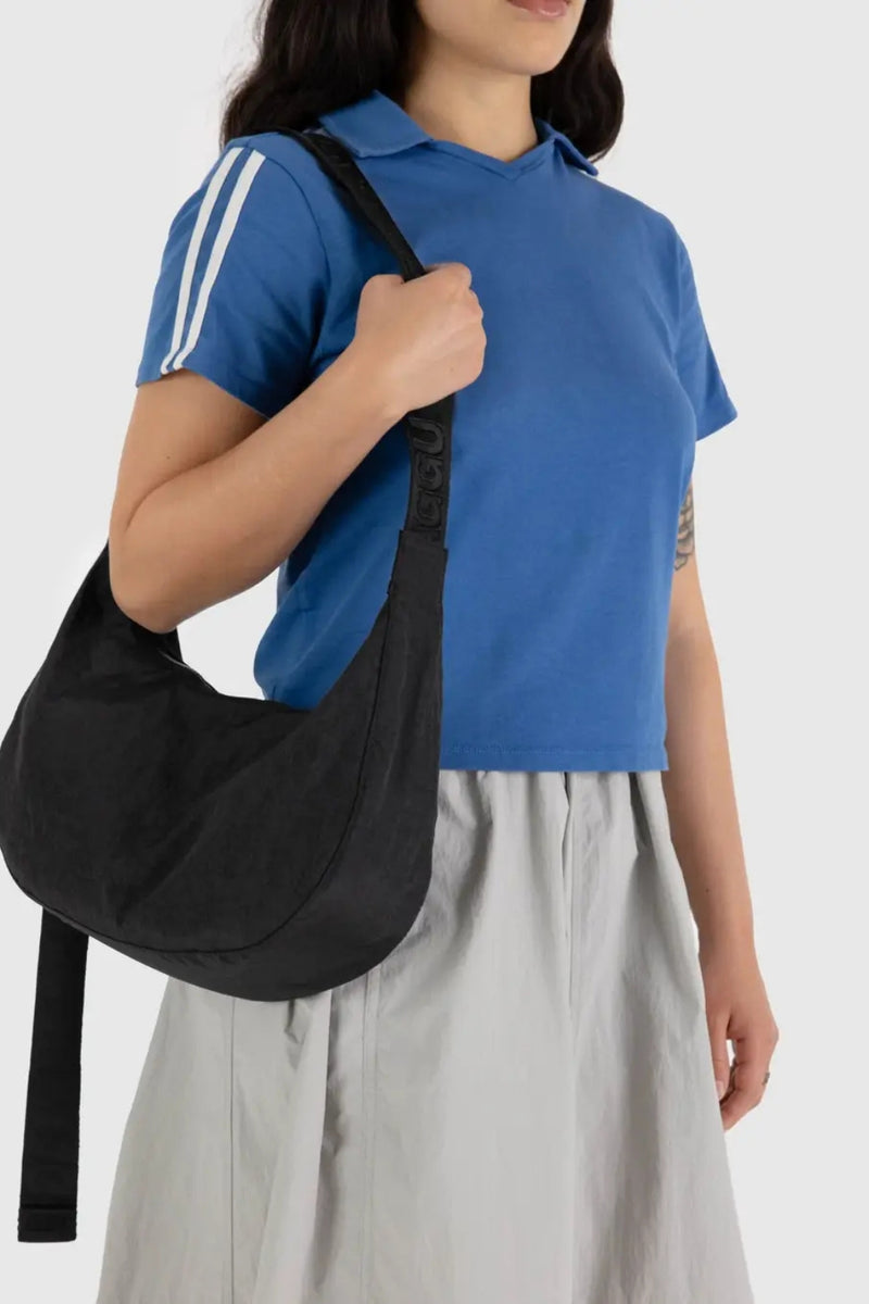 Baggu Medium Nylon Crescent Bag - Black