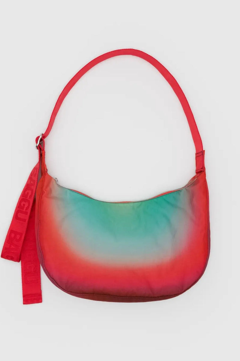 Medium Nylon Crescent Bag - Rain