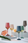 Pastel Crystal Wine Glass