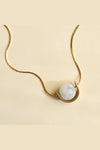 Ker-ij Jewelry Eclipse Necklace on Chain - Moonstone