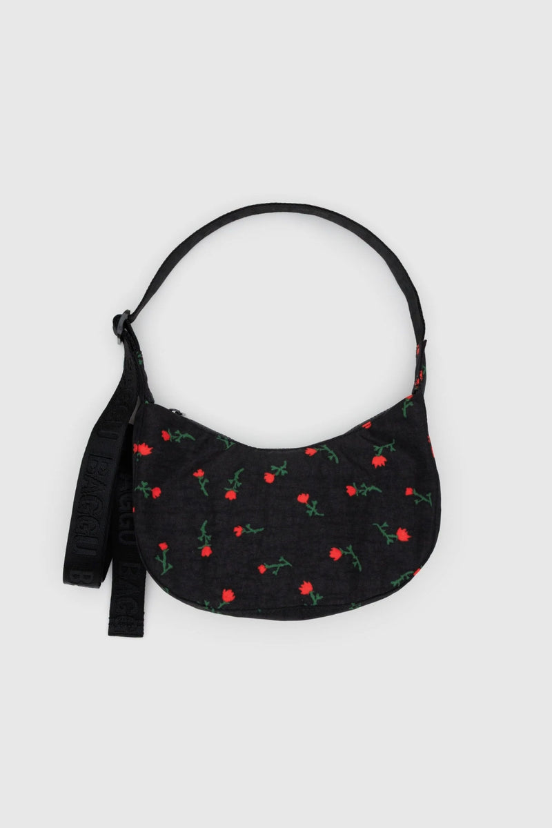 Baggu Small Nylon Crescent Bag - Painted Wildflower