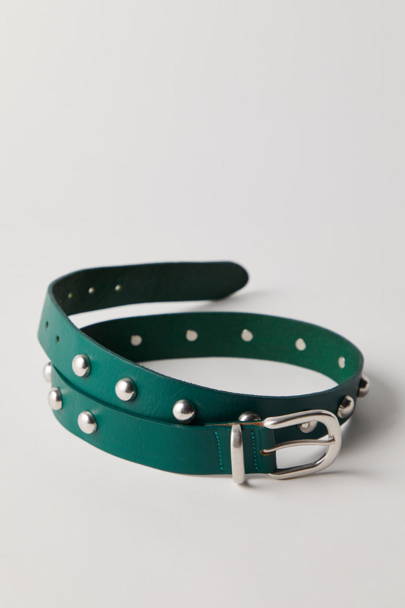 Free People Rhodes Stud Belt - Emerald