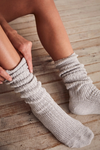 Free People Staple Slouch Socks - Marled Grey