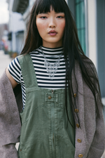 Free People Lola Tee - Black + White Stripe