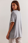 Free People Nina Tee V - Heather Grey