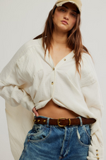 Free People Rhodes Stud Belt - Cognac