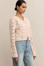Z Supply Rosalyn Sweater Cardigan - Crystal