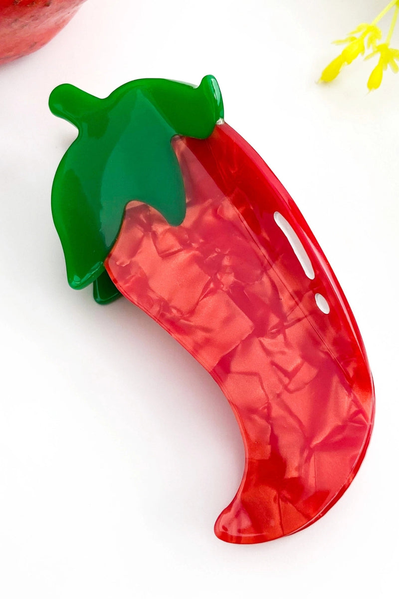 Red Chili Pepper Hair Claw Clip