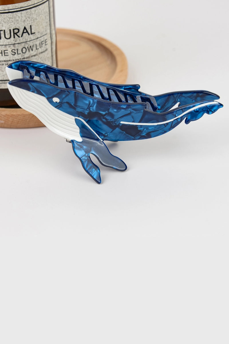 Creative Whale Acetate Hair Claw Clips