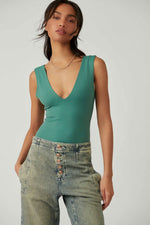 Free People Keep It Sleek Bodysuit - Forest Road