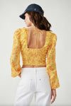 Free People Another Life Printed Top - Honey Combo