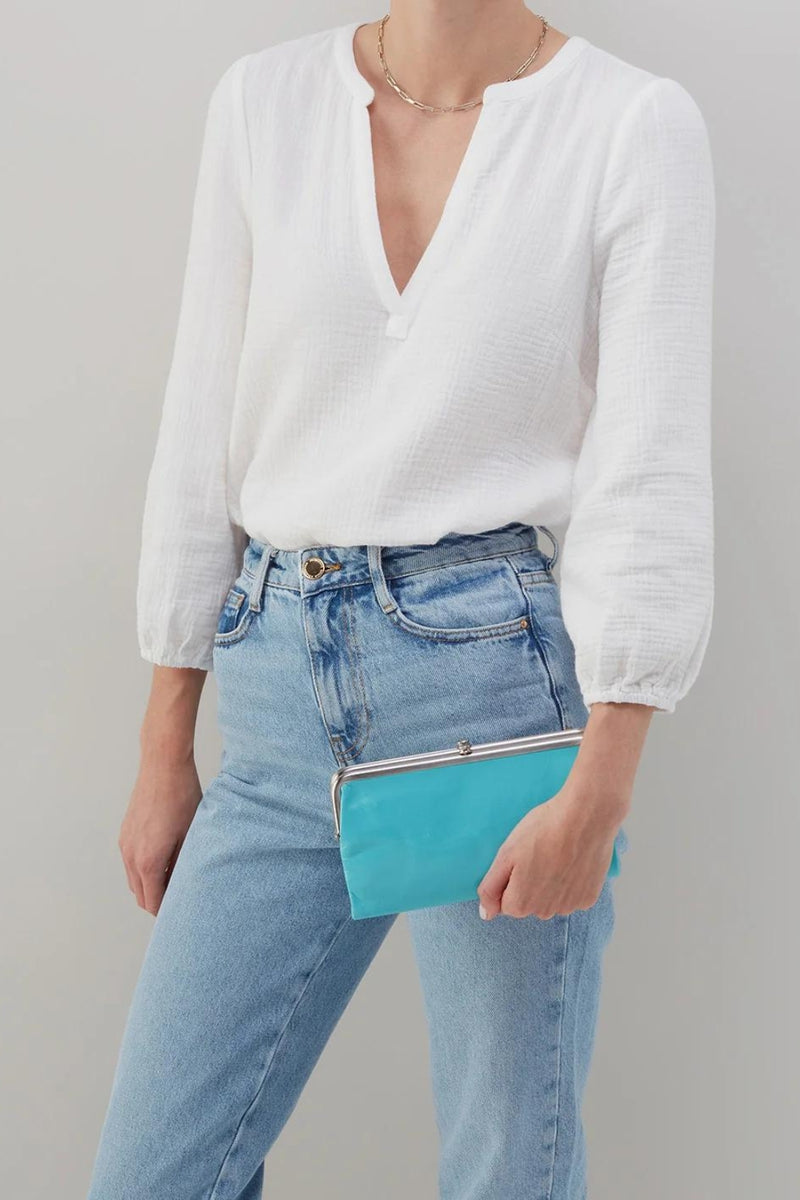 Hobo Lauren Clutch Wallet - Tranquil Blue 50% OFF WITH CODE: Hobo2024