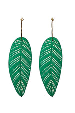 Le Chic Miami Calathea Leaf Earrings