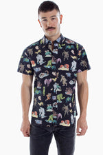 Pretty Snake Cryptids Button Shirt