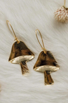 Ravenstone Button Mushroom Earrings - Gold