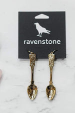 Ravenstone Spoon Earrings - Gold