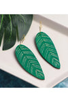 Le Chic Miami Calathea Leaf Earrings