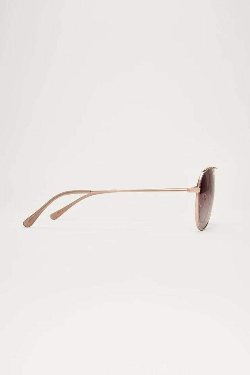 Z Supply Driver Sunglasses - Rose Gold-Gradient