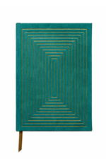 Design Works Ink Hardcover Journal - Linear Boxes Green