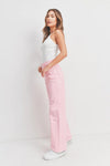 Just Black Denim Retro Wide Straight Leg Denim - Pink Lemonade