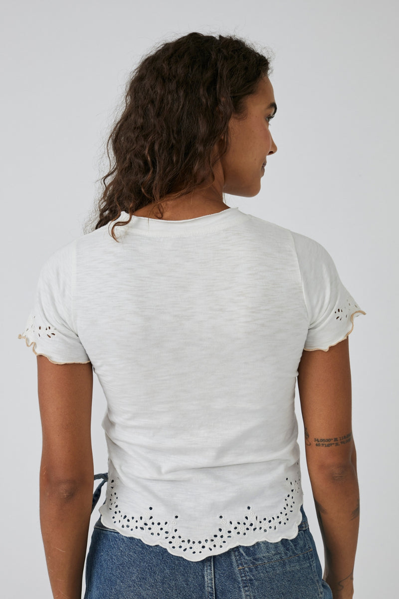 Free People Call Me Baby Tee - Ivory