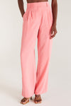 Z Supply Lucy Twill Pant - Sunkist Coral