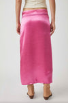Free People Dakota Satin Midi Skirt - Aurora
